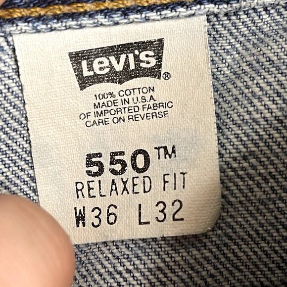 Vintage Y2k 2001 Levi Strauss & Co 550 Relaxed Fit Jeans Mens Size 36/32 - Picture 13 of 13